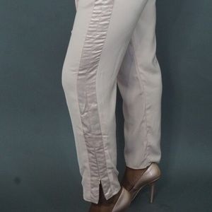 Blush, Satin Stripe Woven Jogger